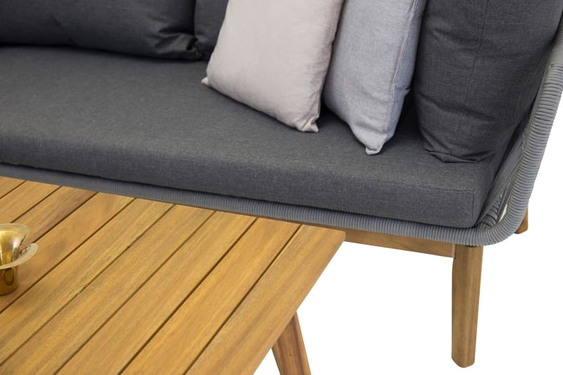 Chania Hjørnesofa - Grå - Hagemøbler - Utesofa - Hagebenk & hagesofa