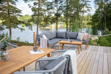 Chania Hjørnesofa - Grå - Hagemøbler - Loungemøbler - Sofagruppe utendørs