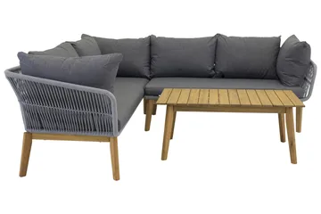 Chania Hjørnesofa - Grå - Hagemøbler - Loungemøbler - Sofagruppe utendørs