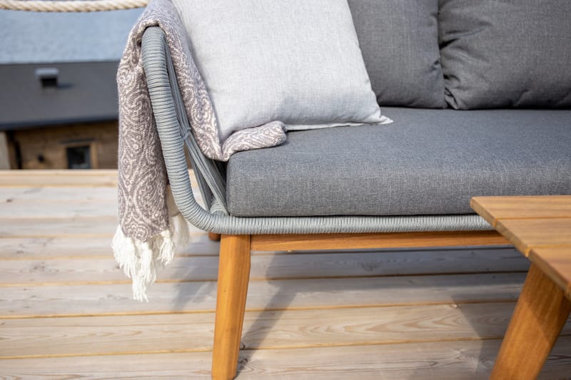 Chania Hjørnesofa - Grå - Hagemøbler - Utesofa - Hagebenk & hagesofa