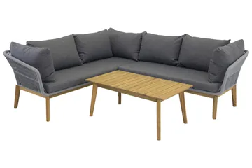 Chania Hjørnesofa - Grå - Hagemøbler - Loungemøbler - Sofagruppe utendørs