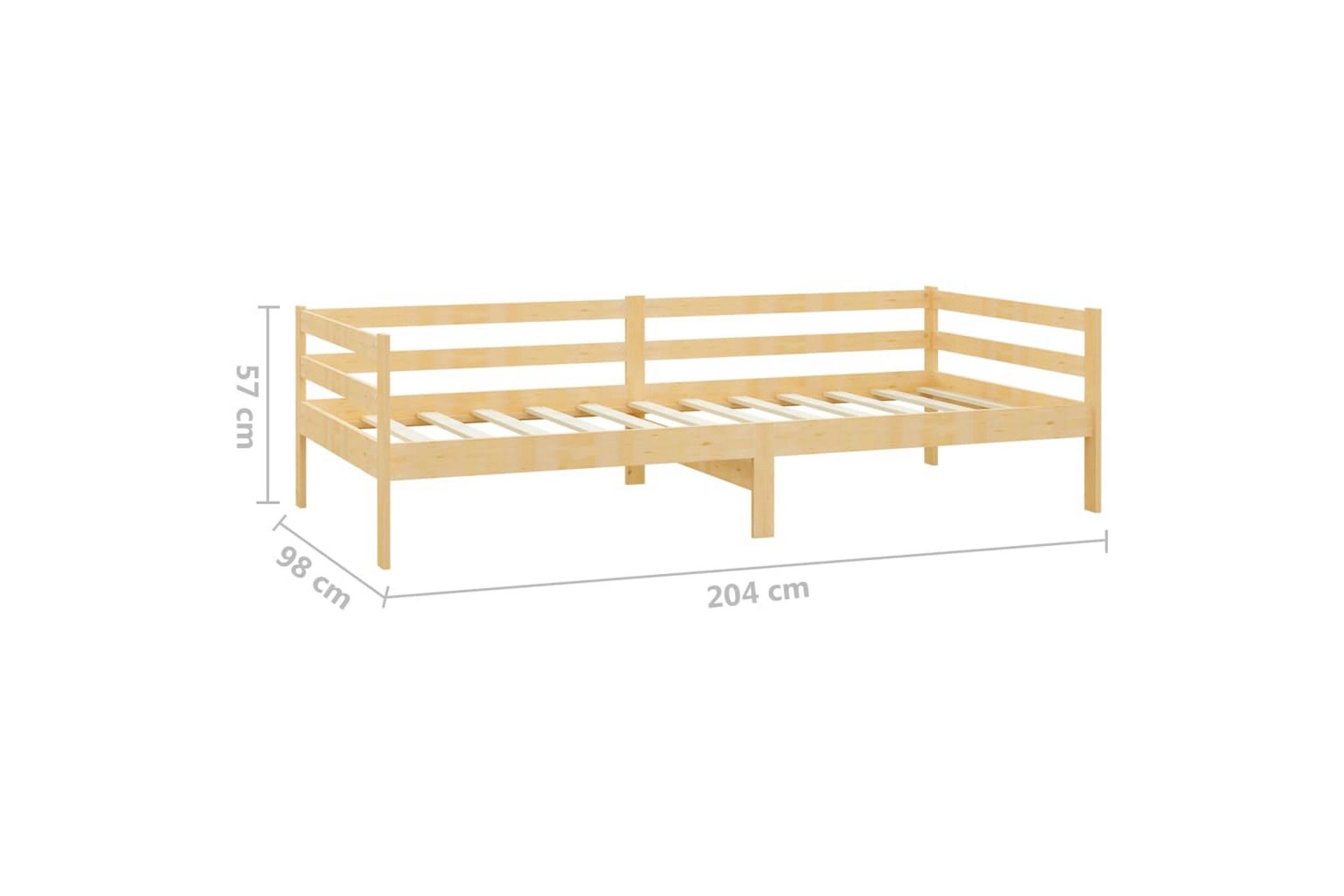 Dagseng heltre furu 90x200 cm - Brun - Hagemøbler - Loungemøbler - Lounge sofa