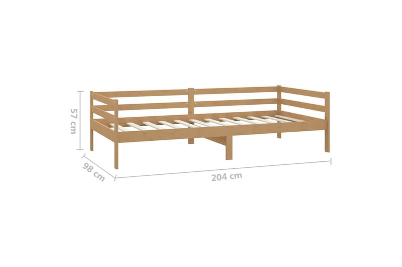 Dagseng honningbrun heltre furu 90x200 cm - Brun - Hagemøbler - Loungemøbler - Lounge sofa