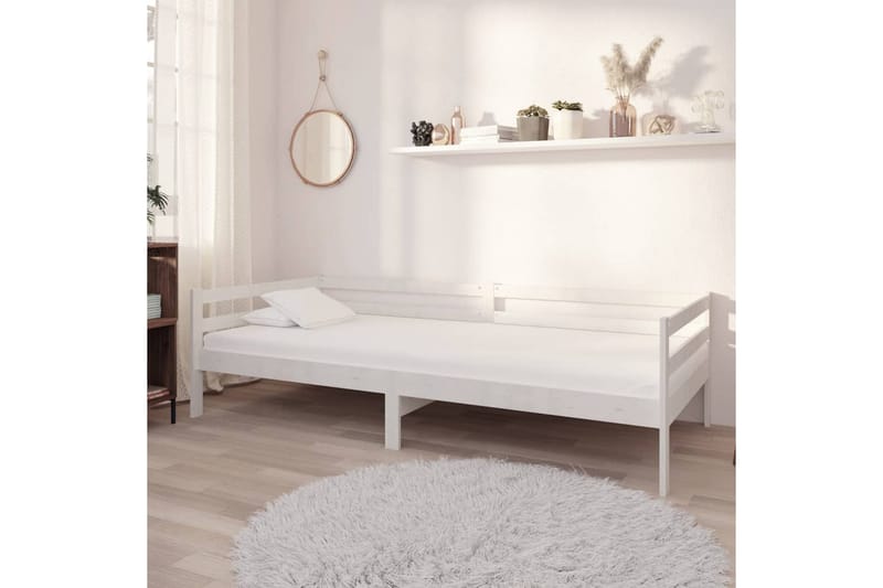 Dagseng hvit heltre furu 90x200 cm - Hvit - Lounge sofa - Utesofa