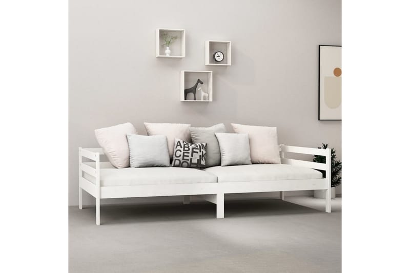 Dagseng hvit heltre furu 90x200 cm - Hvit - Utesofa - Lounge sofa