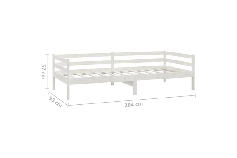 Dagseng hvit heltre furu 90x200 cm - Hvit - Hagemøbler - Loungemøbler - Lounge sofa