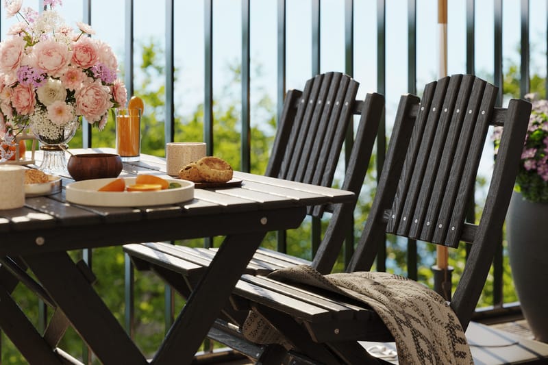 Delpino Sofagruppe - Kaffesvart - Hagemøbler - Hagegruppe - Spisegrupper hage