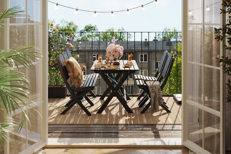 Delpino Sofagruppe - Kaffesvart - Hagemøbler - Hagegruppe - Spisegrupper hage