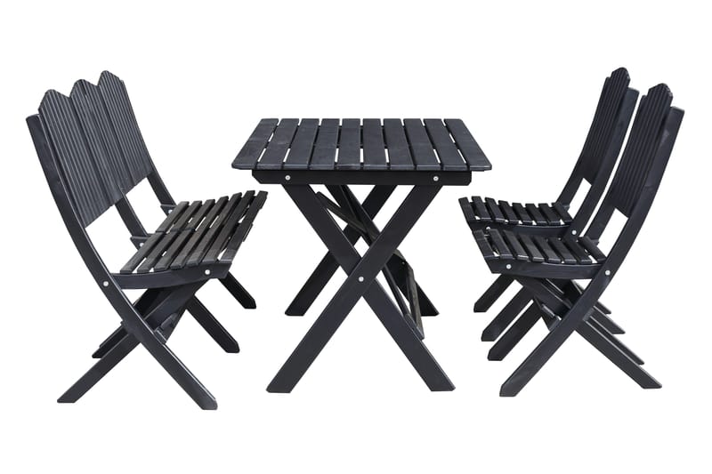 Delpino Sofagruppe - Kaffesvart - Hagemøbler - Hagegruppe - Spisegrupper hage