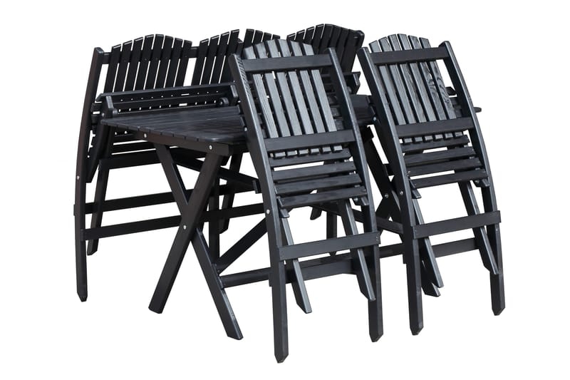 Delpino Sofagruppe - Kaffesvart - Hagemøbler - Hagegruppe - Spisegrupper hage