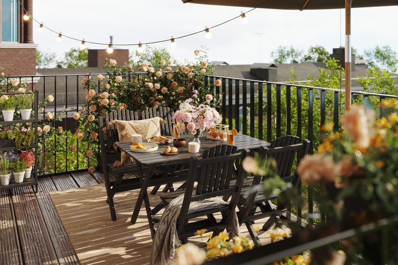 Delpino Sofagruppe - Kaffesvart - Hagemøbler - Hagegruppe - Spisegrupper hage