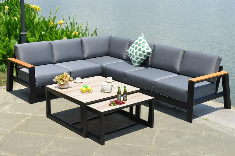 Felino Sofagruppe med Hjørnesofa Svart, undefined