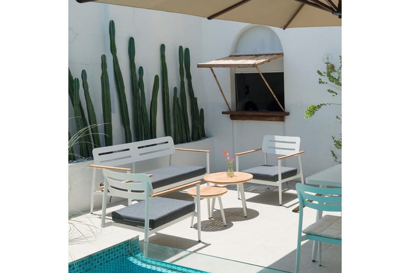 Firenze Benk Hvit - Hagemøbler - Loungemøbler - Lounge sofa