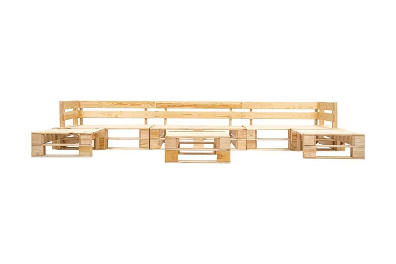Hagemøbelsett 6 deler tre naturlig - Hagemøbler - Loungemøbler - Lounge sofa
