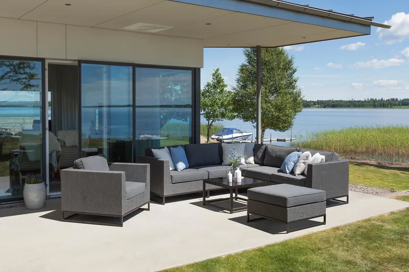 Hillerstorp Adelshamn Hjørnesofa - Grå - Hage - Utemiljø - Veranda & terrasse - Verandamøbler