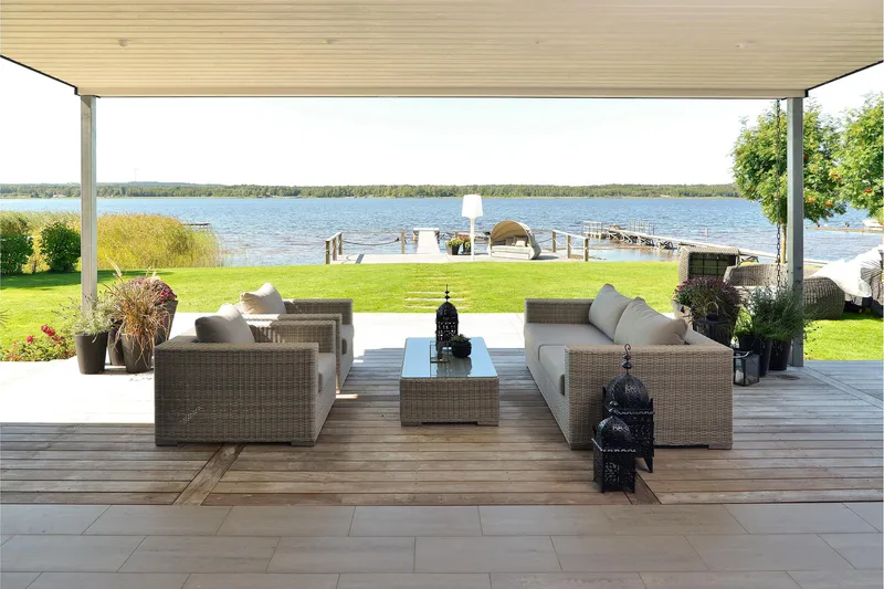 Hillerstorp Hamilton 3-seters utendørs sofa - Grå - Hagemøbler - Loungemøbler - Lounge sofa