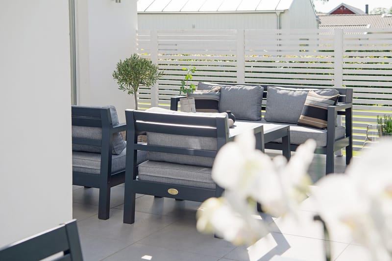 Hillerstorp Stoltö Lounge Sofa - Grå|Svart - Hagemøbler - Loungemøbler - Lounge sofa