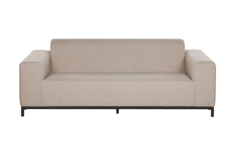 Hughen 3-seters Sofa - Beige / Svart - Hagemøbler - Loungemøbler - Lounge sofa