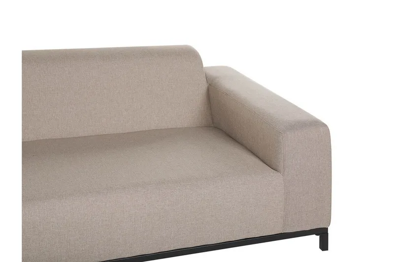 Hughen 3-seters Sofa - Beige / Svart - Hagemøbler - Loungemøbler - Lounge sofa