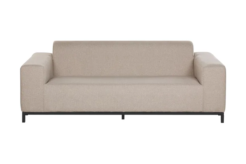 Hughen 3-seters Sofa - Beige / Svart - Hagemøbler - Loungemøbler - Lounge sofa