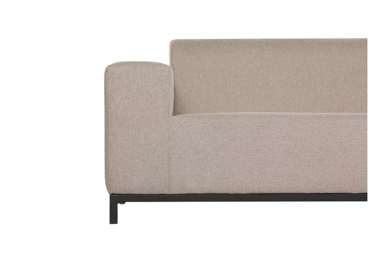 Hughen 3-seters Sofa - Beige / Svart - Hagemøbler - Loungemøbler - Lounge sofa