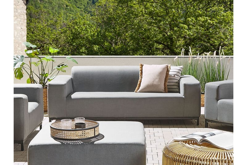 Hughen 3-seters Soffa - Grå/Svart - Hagemøbler - Loungemøbler - Lounge sofa