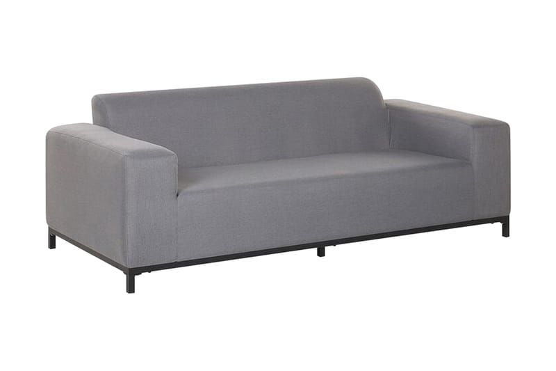 Hughen 3-seters Soffa - Grå/Svart - Hagemøbler - Loungemøbler - Lounge sofa
