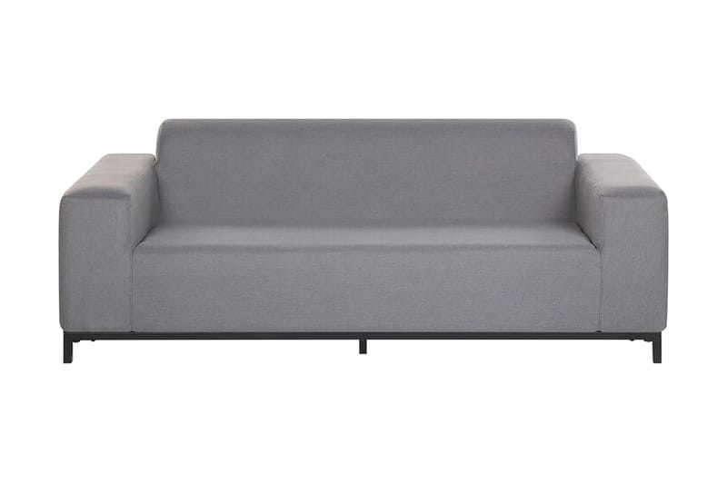 Hughen 3-seters Soffa - Grå/Svart - Hagemøbler - Loungemøbler - Lounge sofa