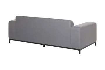 Hughen 3-seters Soffa - Grå/Svart - Hagemøbler - Loungemøbler - Lounge sofa