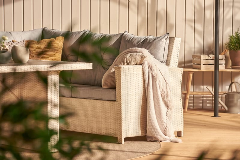 James Hjørnesofa Høyre - Hvit - Hagemøbler - Loungemøbler - Lounge sofa