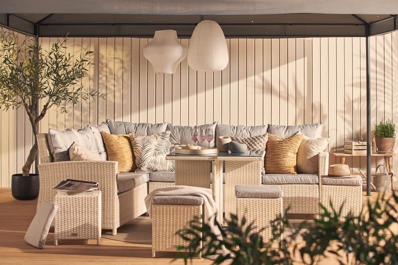 James Hjørnesofa Venstre - Hvit - Hagemøbler - Loungemøbler - Lounge sofa