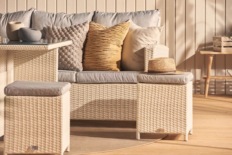 James Hjørnesofa Venstre - Hvit - Hagemøbler - Loungemøbler - Lounge sofa