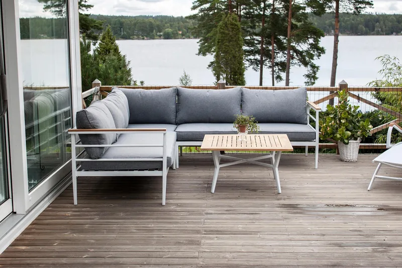 Mexico Hjørnesofa - Hvit - Hagemøbler - Utesofa - Hagebenk & hagesofa