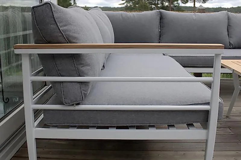 Mexico Hjørnesofa - Hvit - Hagemøbler - Utesofa - Hagebenk & hagesofa