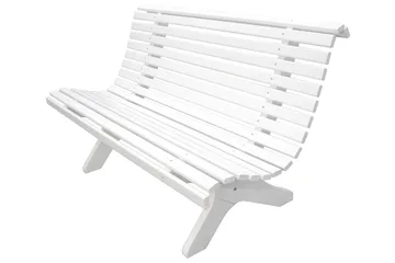 Norvald Hagebenk 140 cm - Hvit - Hagemøbler - Utesofa - Benker