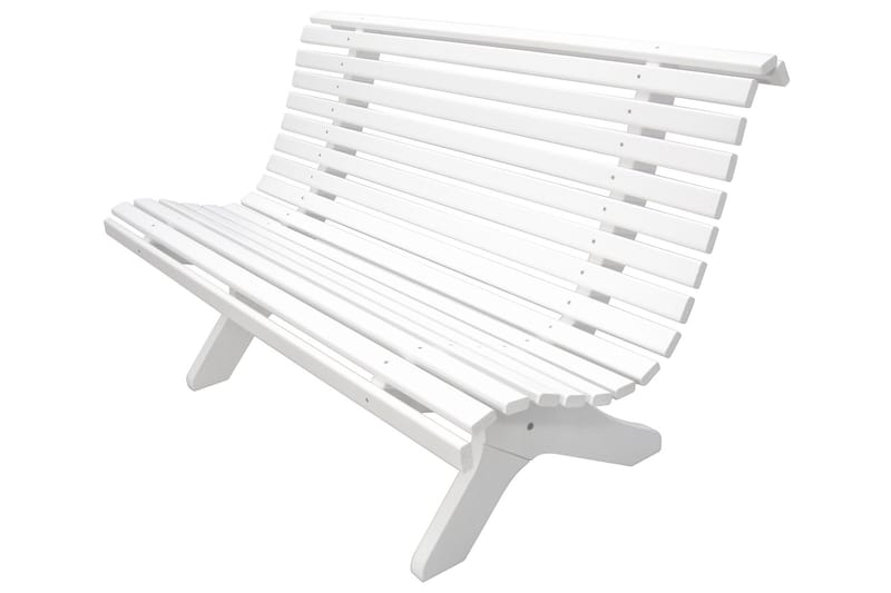 Norvald Hagebenk 140 cm - Hvit - Hagemøbler - Loungemøbler - Lounge sofa