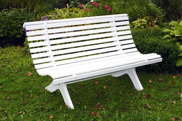 Norvald Hagebenk 140 cm - Hvit - Hagemøbler - Utesofa - Benker