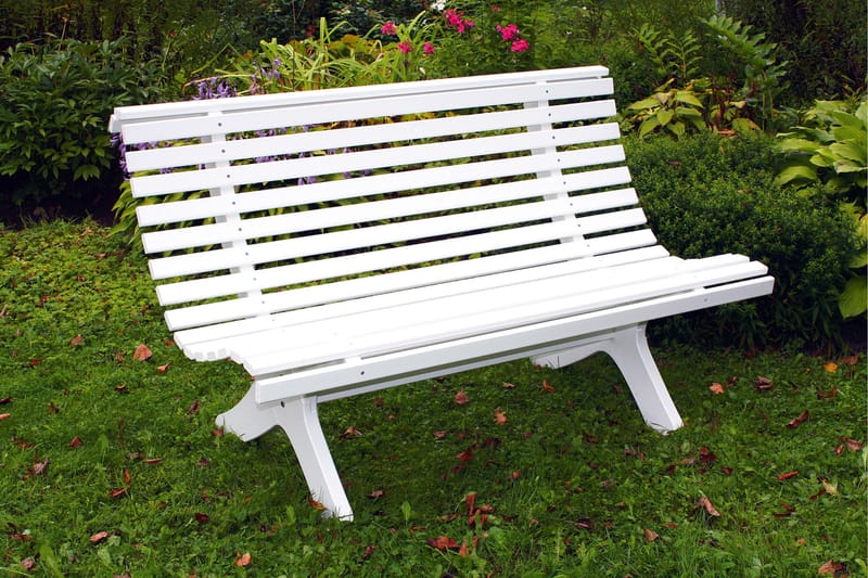 Norvald Hagebenk 140 cm - Hvit - Hagemøbler - Loungemøbler - Lounge sofa