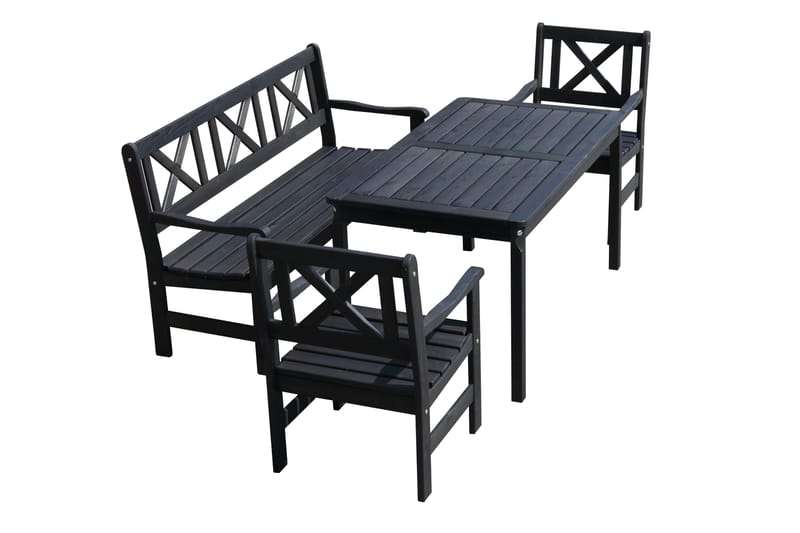 Olivo 3-seter Sofa - Kaffesvart - Hagemøbler - Loungemøbler - Lounge sofa