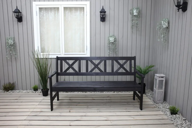 Olivo 3-seter Sofa - Kaffesvart - Hagemøbler - Loungemøbler - Lounge sofa