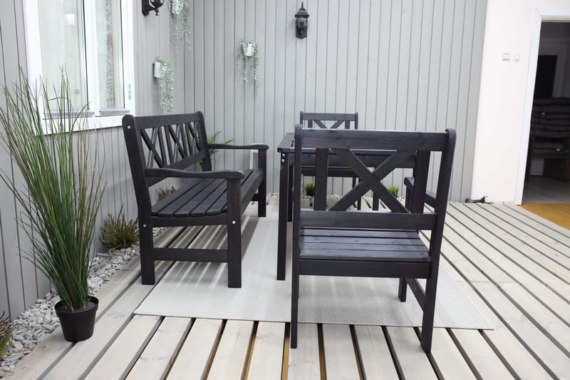 Olivo 3-seter Sofa - Kaffesvart - Hagemøbler - Loungemøbler - Lounge sofa