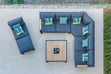 Palau 2-seter Sofa Høyre - Grå - Hagemøbler - Loungemøbler - Lounge sofa