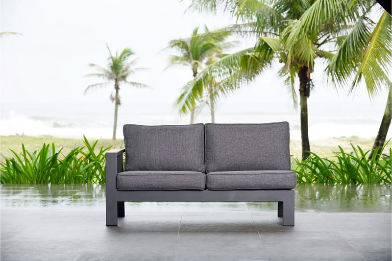 Palau 2-seter Sofa Høyre - Grå - Lounge sofa - Balkongsofaer - Utesofa