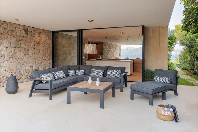 Palau 2-seter Sofa Venstre - Grå - Hagemøbler - Loungemøbler - Lounge sofa