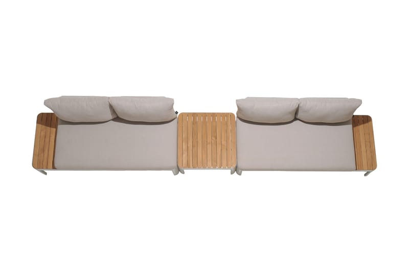Portals 2-seter Sofa - Hvit/Tre - Hagemøbler - Loungemøbler - Lounge sofa