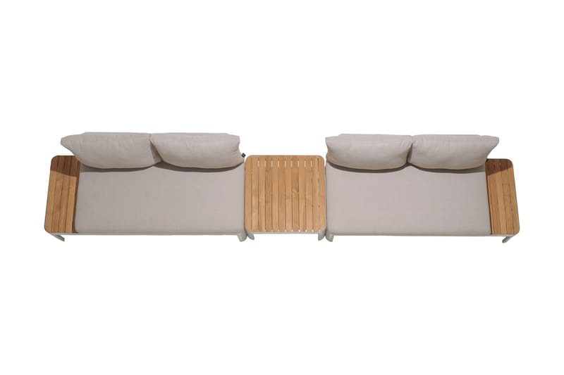 Portals 2-seter Sofa - Hvit/Tre - Lounge sofa - Balkongsofaer - Utesofa