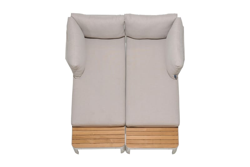 Portals 2-seter Sofa - Hvit/Tre - Lounge sofa - Balkongsofaer - Utesofa