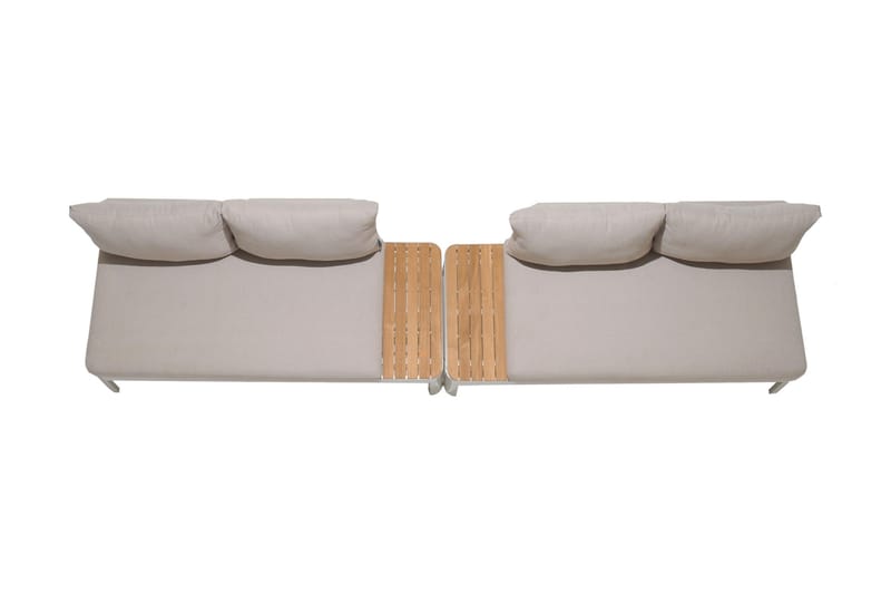 Portals 2-seter Sofa - Hvit/Tre - Lounge sofa - Balkongsofaer - Utesofa