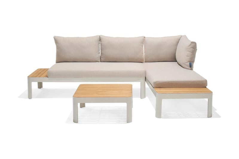 Portals 2-seter Sofa - Hvit/Tre - Hagemøbler - Loungemøbler - Lounge sofa