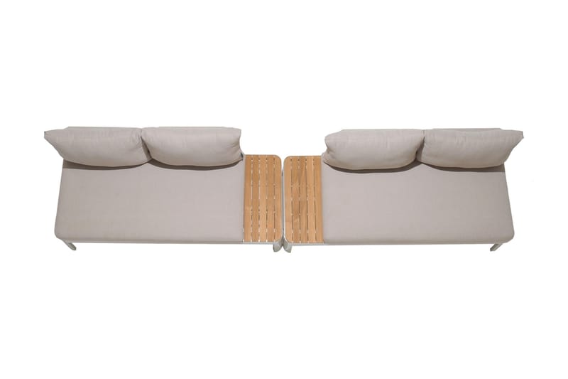 Portals 2-seter Sofa - Hvit/Tre - Hagemøbler - Loungemøbler - Lounge sofa